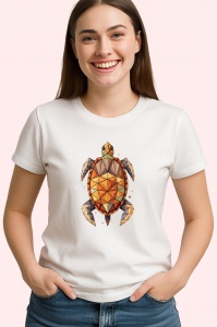 Tricou Broasca Testoasa Geometrie Maronie, Copii | Dama | Barbat - Img 4