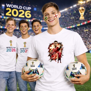 Tricou Bruno Fernandes Portugal World Cup Fifa 2026 V4, din bumbac 100%, tricou alb, Copii | Dama | Barbat - Img 7