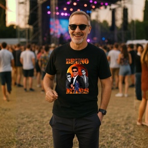 Tricou Bruno Mars - Collage, muzica Rock / Pop Rock, Dama | Barbat | Copii, Culoare Negru - Img 9