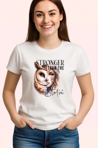 Tricou Bufnita si femeie inteleapta mesaj motivational stronger than the storm Copii | Dama | Barbat Barbat - Img 3