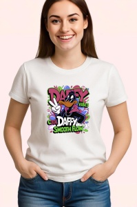 Tricou Bugs Bunny chill vibes cu hoodie pe fundal mov Copii | Dama | Barbat Barbat - Img 4