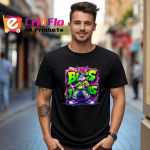 Tricou Bugs Bunny neon pe fundal verde aprins Copii | Dama | Barbat, negru - Img 6