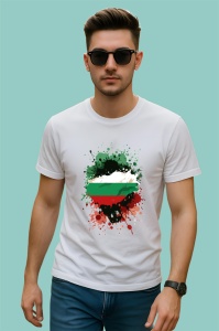 Tricou Bulgaria Steag Splash Art, Copii | Dama | Barbat - Img 2