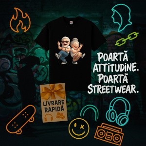 Tricou Bunici haiosi Negru, Copii | Dama | Barbat - Img 14