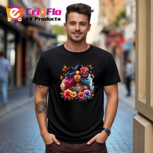 Tricou Butterfly girl flowers and tattoos, fata fluturi flori si tatuaje, Copii | Dama | Barbat , tricou negru - Img 10