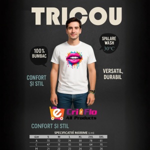 Tricou Buze Colorate Gloss Lipstick - Copii | Dama | Barbat - Img 5