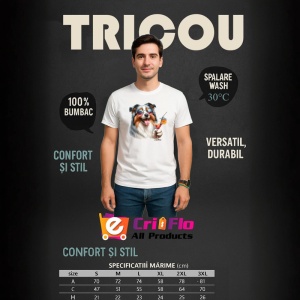 Tricou caine australian shepherd ochelari cocktail cu cirese, Copii | Dama | Barbat - Img 7