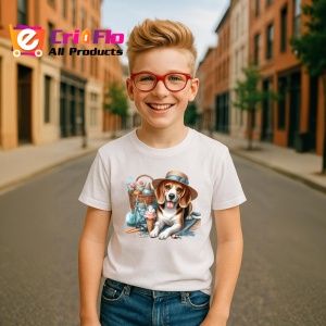 Tricou caine beagle palarie plaja limonada inghetata, Copii | Dama | Barbat - Img 7