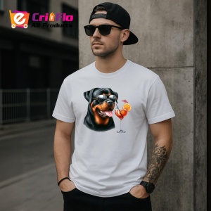 Tricou caine rottweiler vara ochelari cocktail portocala, Copii | Dama | Barbat - Img 4