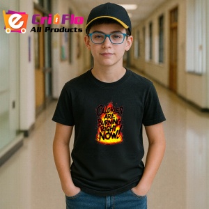 Tricou Calories Are Burning Right Now, Copii | Dama | Barbat, culoare negru - Img 10