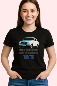 Tricou Cand O usa se inchide alta se deschide, dacia, Copii | Dama | Barbat , tricou negru - Img 3