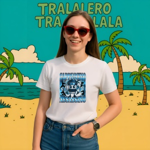 Tricou Cappuccino Assassino Ninja Blue ** Tralalero Tralala Copii | Dama | Barbat - Img 11