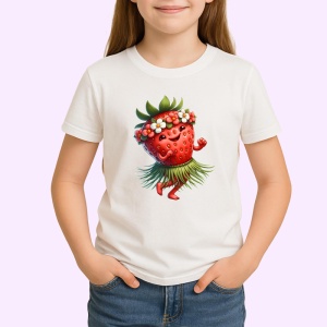 Tricou Capsuna amuzanta de vara dansator, Fructe, Copii | Dama