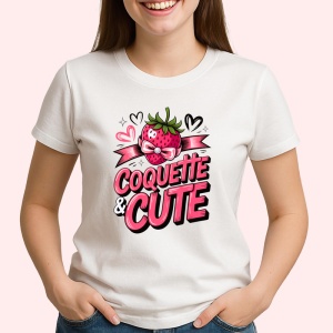 Tricou Capsuna Coqueta si draguta, Fructe, Copii | Dama - Img 2