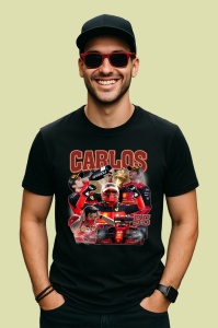 Tricou Carlos Sainz Colaj Artistic Masina Formula 1, Copii | Dama | Barbat - Img 4