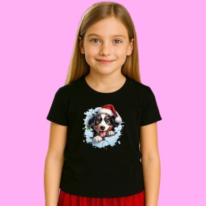Tricou Catel Cu Privire Vesela Craciun, din bumbac 100% Copii | Dama | Barbat - Img 3
