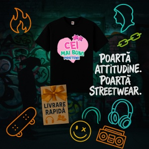 Tricou Cei mai buni prieteni! Negru, Copii | Dama | Barbat - Img 6