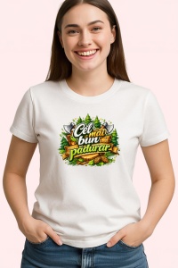 Tricou Cel Mai Bun Padurar Peisaj Verde V3, din bumbac 100% , tricou alb pentru Dama | Barbat