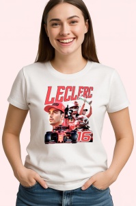 Tricou Charles Leclerc Masina Si Trofeu Echipa Ferrari Formula 1, Copii | Dama | Barbat - Img 4