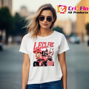 Tricou Charles Leclerc Masina Si Trofeu Echipa Ferrari Formula 1, Copii | Dama | Barbat - Img 9