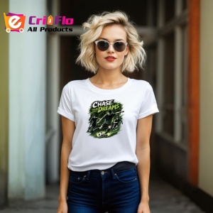 Tricou Chase Your Dreams Fotbalist Sub Lumina Lunii, din bumbac 100% , tricou alb pentru Copii | Dama | Barbat - Img 8