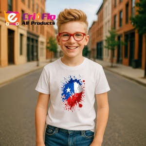 Tricou Chile Steag Splash Art, Copii | Dama | Barbat - Img 7