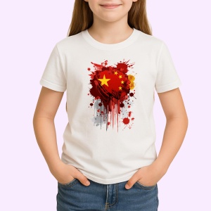 Tricou China Steag Splash Art, Copii | Dama | Barbat - Img 3