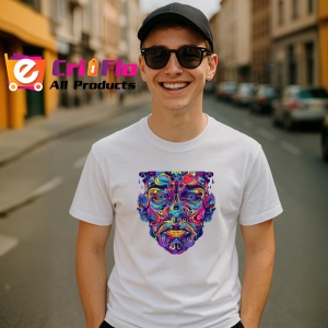 Tricou Chip artistic multicolor stil digital art Copii | Dama | Barbat - Img 6