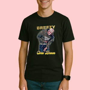 Tricou Chris Brown - Hoodie Down, muzica Hip-Hop / Trap, Dama | Barbat | Copii, Culoare Negru