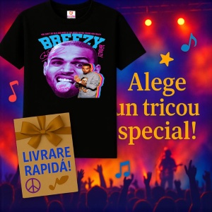 Tricou Chris Brown - Pink Tongue Pose, muzica Hip-Hop / Trap, Dama | Barbat | Copii, Culoare Negru - Img 15