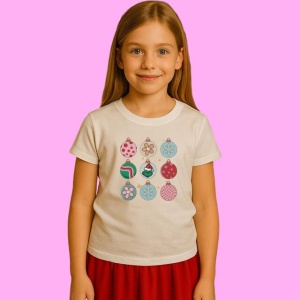 Tricou Christmas Ornaments The Grinch Cutting Digital, din bumbac 100%, tricou alb, Copii | Dama | Barbat - Img 2