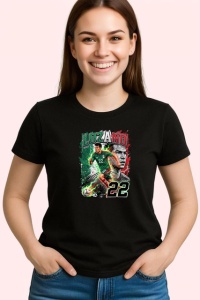 Tricou Chucky Lozano Mexic Extrema Fotbal, din bumbac 100%, tricou negru Copii | Dama | Barbat - Img 3