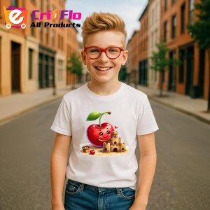 Tricou Cireasa de vara amuzanta castel de nisip, Fructe, Copii | Dama - Img 5
