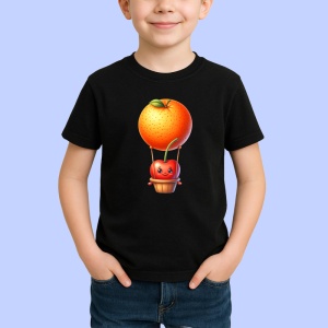 Tricou Cireasa de vara amuzanta cu baloul cu aer, Fructe, Copii | Dama, culoare negru