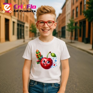 Tricou Cireasa de vara amuzanta pistol cu apa, Fructe, Copii | Dama - Img 5