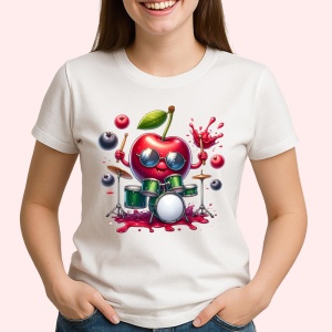 Tricou Cireasa de vara amuzanta tobosar, Fructe, Copii | Dama - Img 2