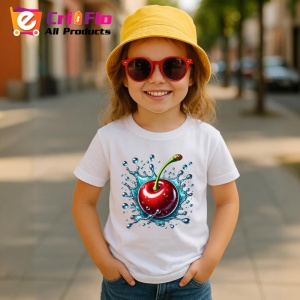 Tricou Cireasa si val acvatic proaspat, Fructe, Copii | Dama - Img 4