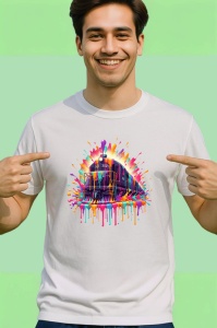Tricou Cladire futurista in stil graffiti urban Copii | Dama | Barbat - Img 2