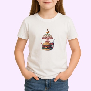 Tricou Complicated Relationship With Food Burger, Copii | Dama | Barbat - Img 3