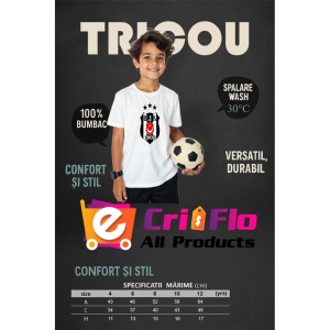 Tricou copii Besiktas JK din bumbac 100% - Img 2