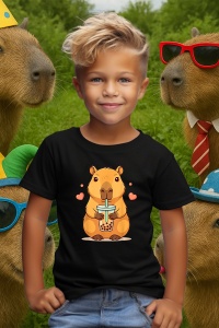 Tricou copii Capybara - bea cafea - Img 5