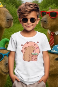 Tricou copii Capybara - Ceai bule - Img 3