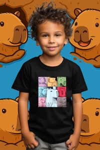 Tricou copii Capybara - Colaj amuzant 2 - Img 2