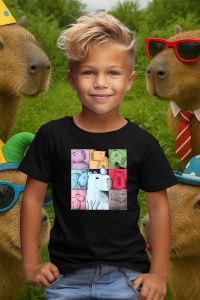 Tricou copii Capybara - Colaj amuzant 2 - Img 5