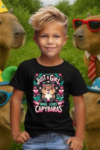 Tricou copii Capybara - Doar o fetita care iubeste capybara - Img 5