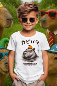Tricou copii Capybara - inoata o portocala pe cap - Img 3