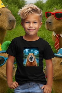 Tricou copii Capybara - Selfie UFO - Img 5
