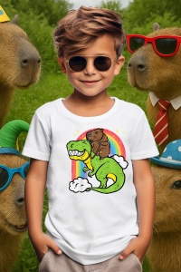 Tricou copii Capybara - T-rex - Img 3