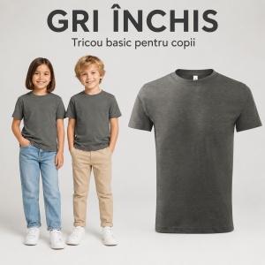 Tricou Copii Clasic Basic Free – Băiat și Fată, 100% Bumbac, Confortabil - Img 15