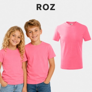 Tricou Copii Clasic Basic Kids, Băiat/Fată, Bumbac 100% Confortabil, 160 g/m², Mărimi 4–12 ani - Img 34